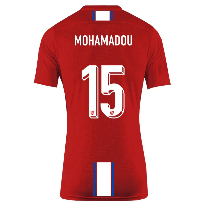 Danxen Dames Akram-Dine Mohamadou #15 Rood Wit Thuisshirt Thuistenue 2025/26 T-Shirt