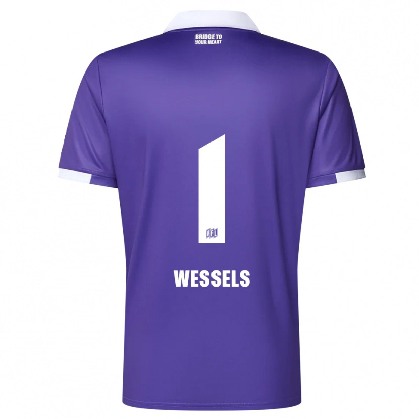 Danxen Dames Felix Wessels #1 Paars Wit Thuisshirt Thuistenue 2025/26 T-Shirt