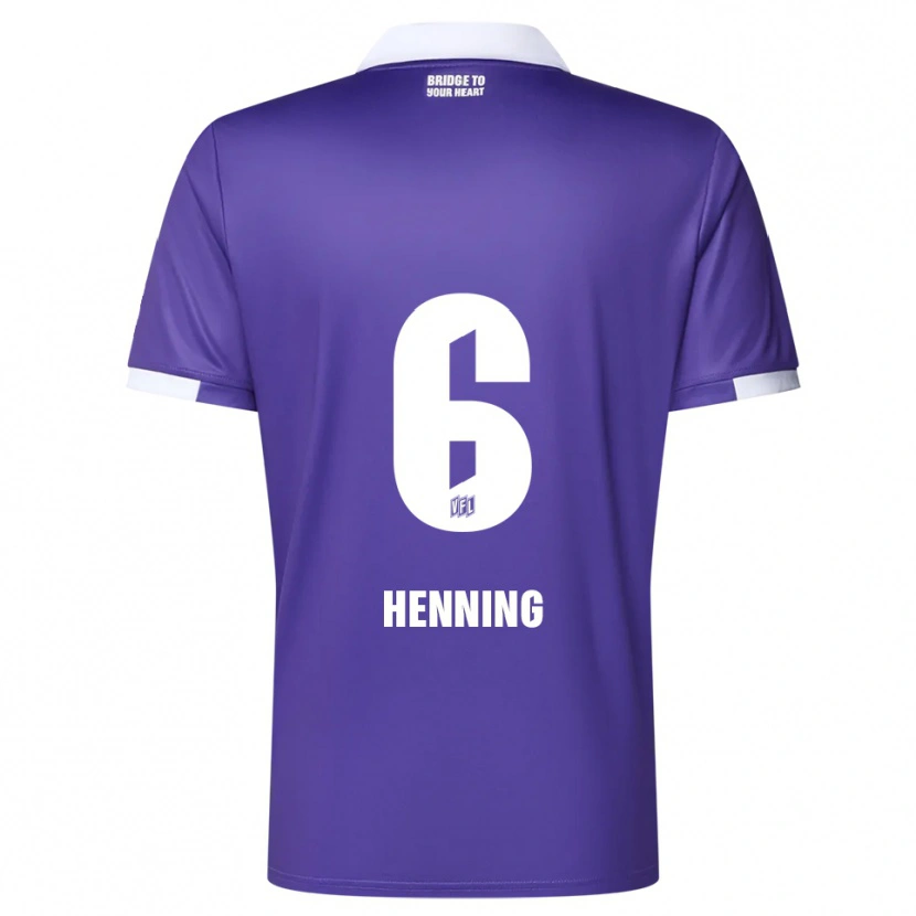 Danxen Dames Bryan Henning #6 Paars Wit Thuisshirt Thuistenue 2025/26 T-Shirt