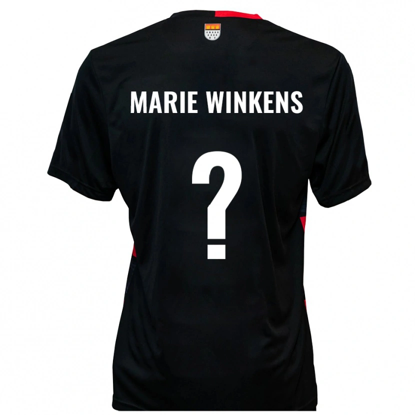 Danxen Dames Joelina Marie Winkens #0 Zwart Rood Thuisshirt Thuistenue 2025/26 T-Shirt