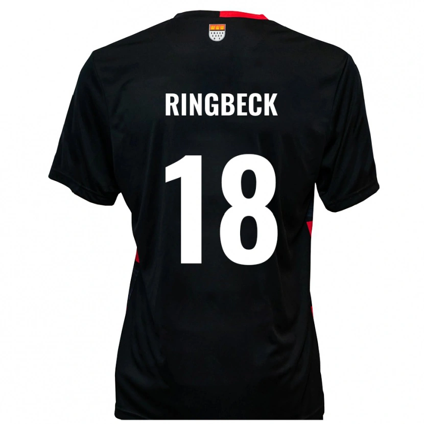 Danxen Dames Noah Ringbeck #18 Zwart Rood Thuisshirt Thuistenue 2025/26 T-Shirt