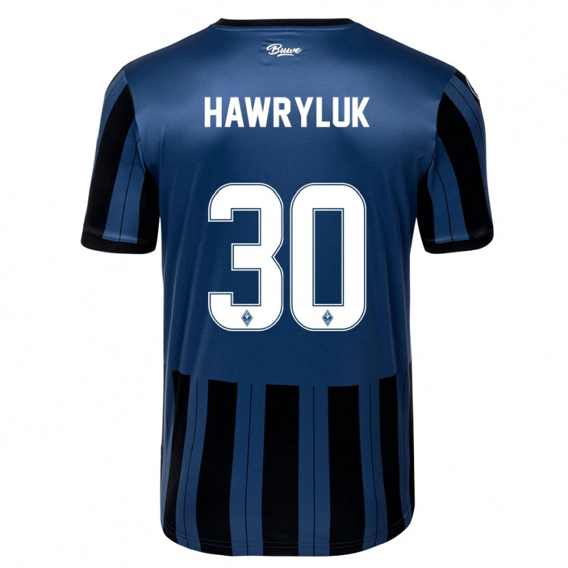 Danxen Dames Lucien Hawryluk #30 Blauw Grijs Zwart Thuisshirt Thuistenue 2025/26 T-Shirt