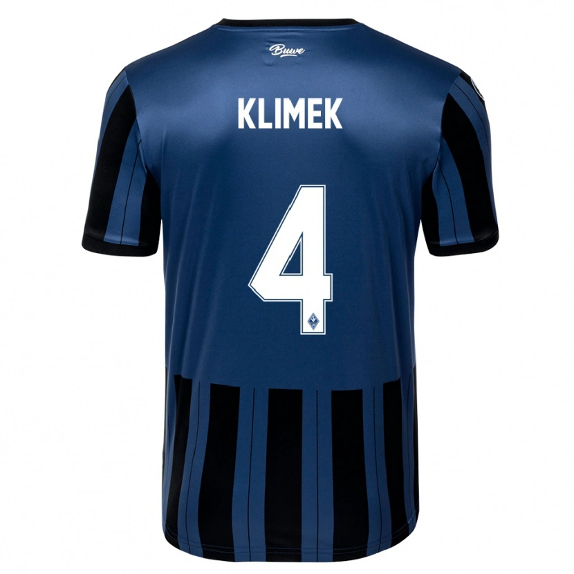 Danxen Dames Tom Klimek #4 Blauw Grijs Zwart Thuisshirt Thuistenue 2025/26 T-Shirt