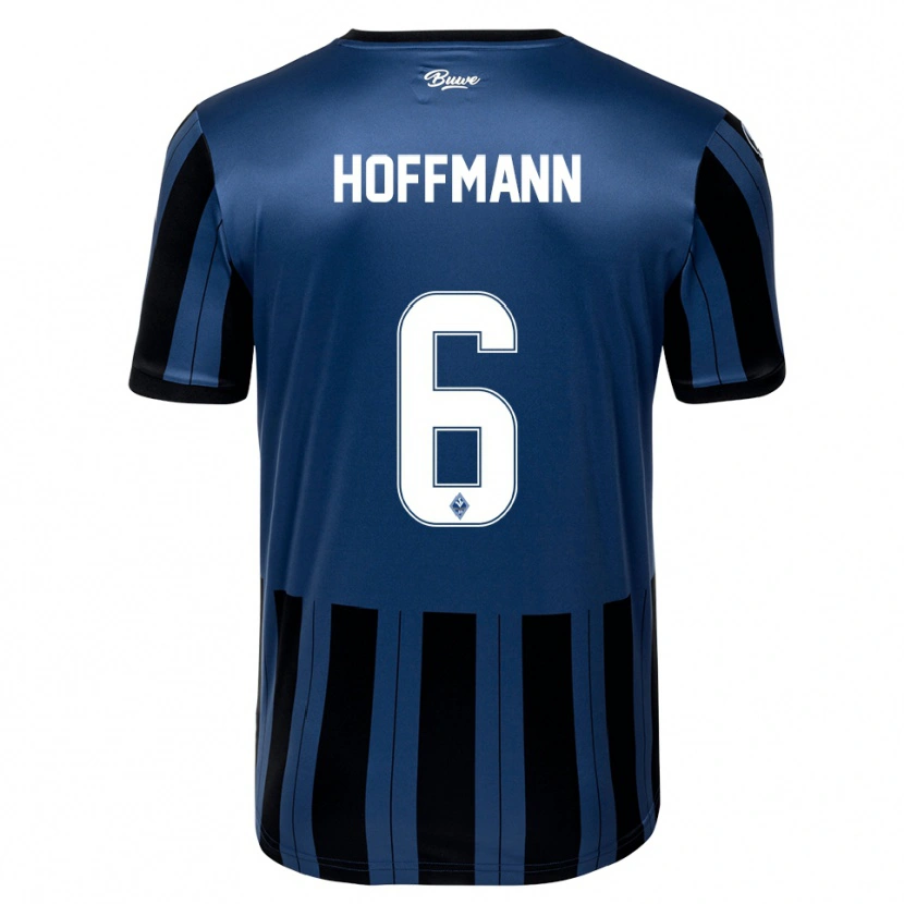 Danxen Dames Niklas Hoffmann #6 Blauw Grijs Zwart Thuisshirt Thuistenue 2025/26 T-Shirt