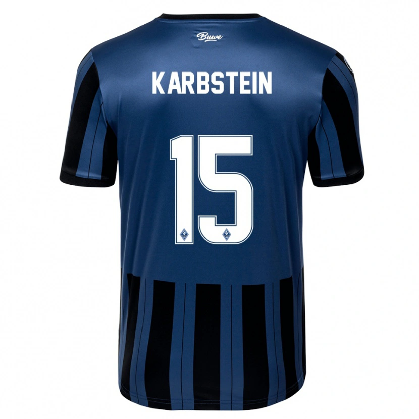 Danxen Dames Malte Karbstein #15 Blauw Grijs Zwart Thuisshirt Thuistenue 2025/26 T-Shirt