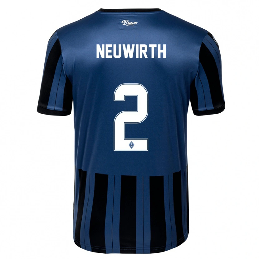 Danxen Dames Niklas Neuwirth #2 Blauw Grijs Zwart Thuisshirt Thuistenue 2025/26 T-Shirt