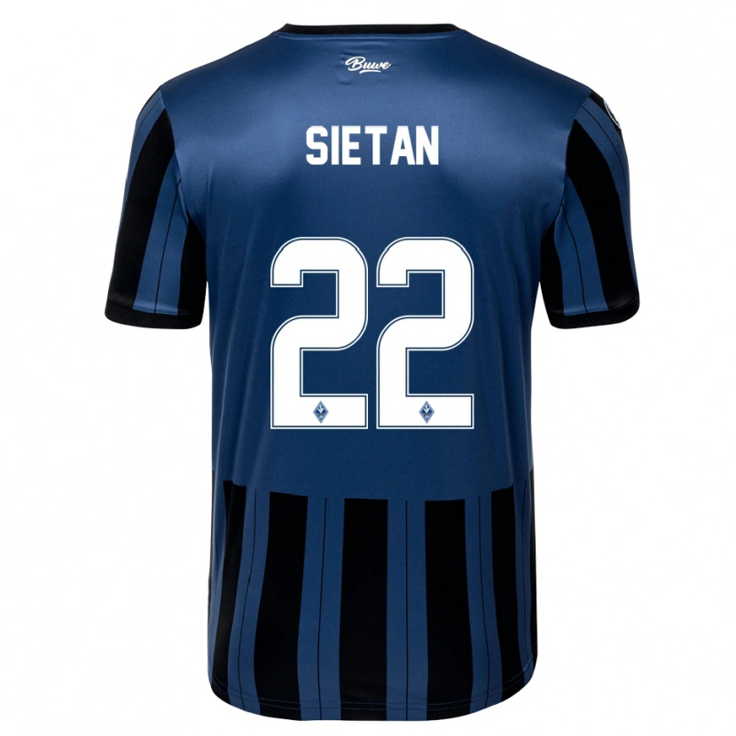 Danxen Dames Janne Sietan #22 Blauw Grijs Zwart Thuisshirt Thuistenue 2025/26 T-Shirt