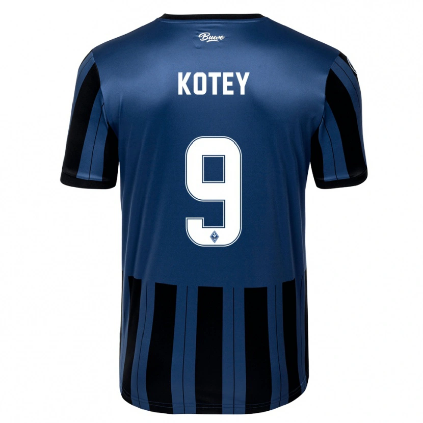 Danxen Dames Britmon Kotey #9 Blauw Grijs Zwart Thuisshirt Thuistenue 2025/26 T-Shirt