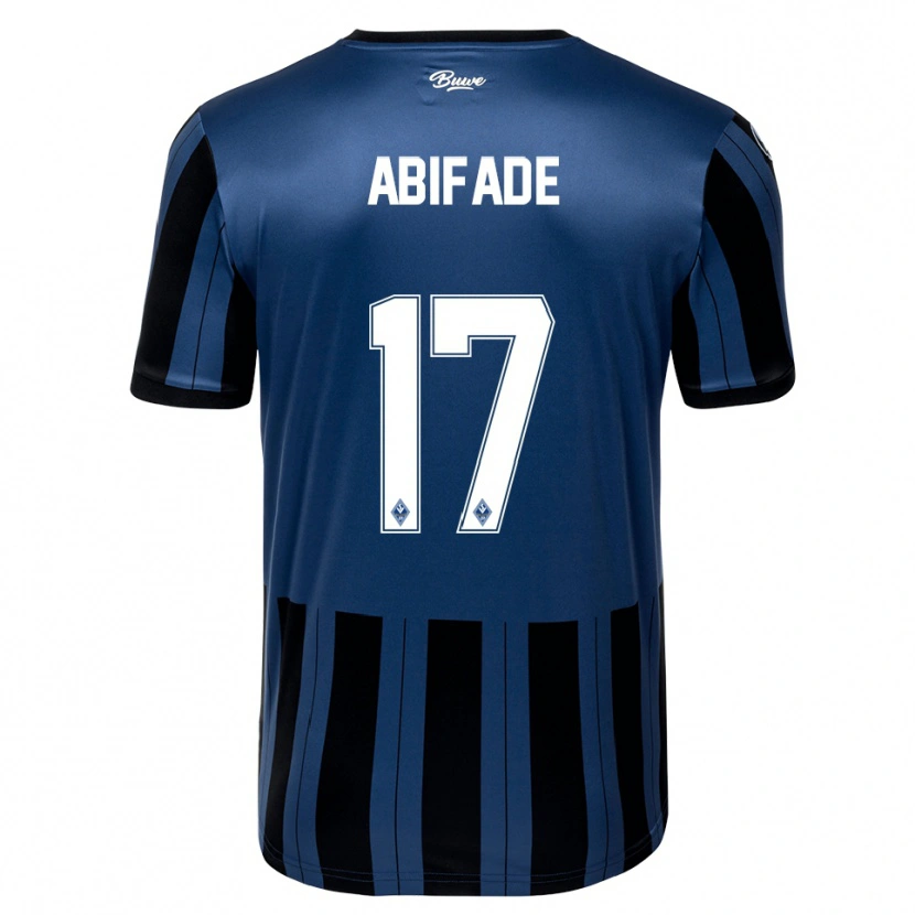 Danxen Dames Samuel Abifade #17 Blauw Grijs Zwart Thuisshirt Thuistenue 2025/26 T-Shirt