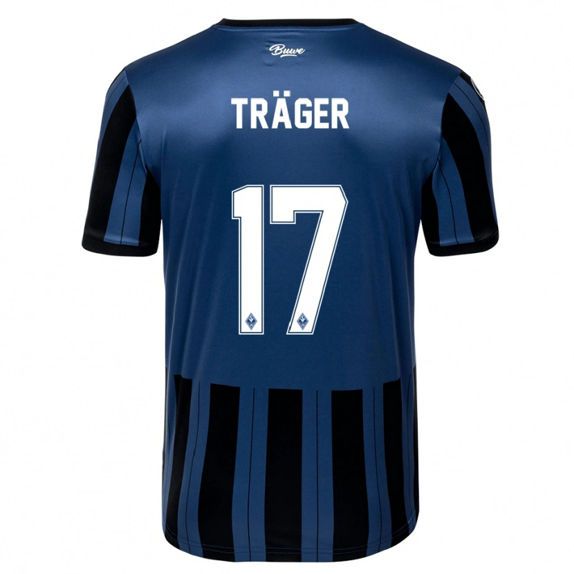 Danxen Dames Mika Träger #17 Blauw Grijs Zwart Thuisshirt Thuistenue 2025/26 T-Shirt