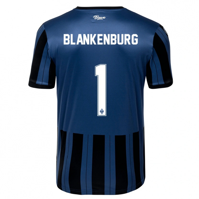 Danxen Dames Luca Blankenburg #1 Blauw Grijs Zwart Thuisshirt Thuistenue 2025/26 T-Shirt