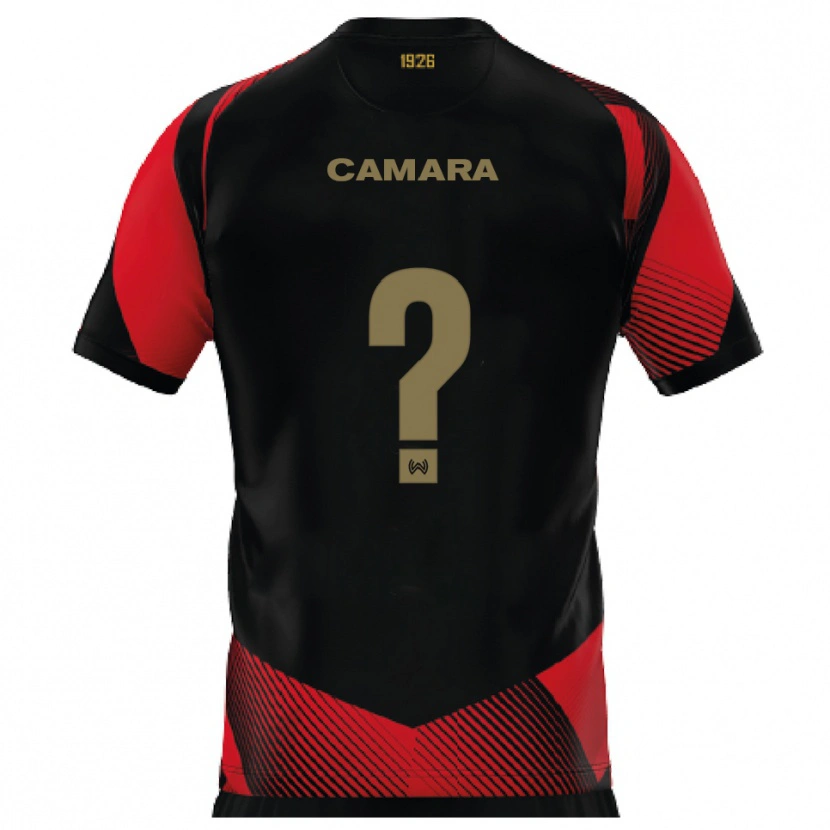 Danxen Dames Yaya Camara #0 Zwart Rood Thuisshirt Thuistenue 2025/26 T-Shirt