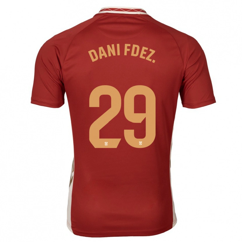 Danxen Dames Dani Fernández #29 Bordeaux Goud Uitshirt Uittenue 2025/26 T-Shirt