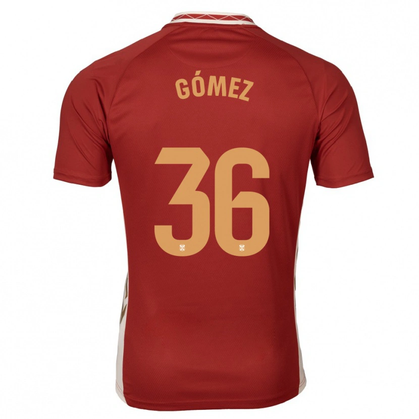 Danxen Dames Yerover Gómez #36 Bordeaux Goud Uitshirt Uittenue 2025/26 T-Shirt