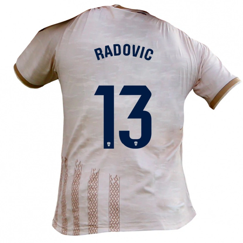 Danxen Dames Danilo Radovic #13 Gebroken Wit Bruin Uitshirt Uittenue 2025/26 T-Shirt