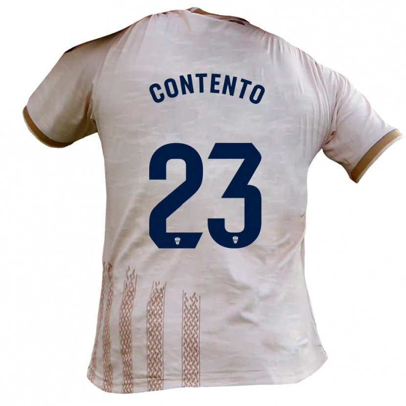 Danxen Dames Mateo Contento #23 Gebroken Wit Bruin Uitshirt Uittenue 2025/26 T-Shirt