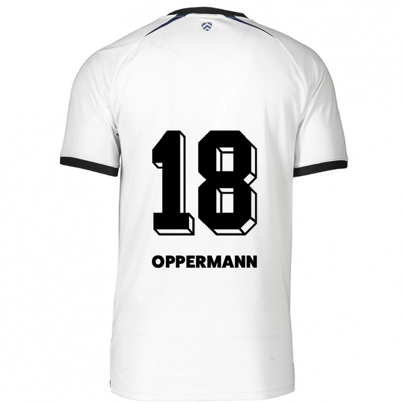 Danxen Dames Leo Oppermann #18 Wit Zwart Uitshirt Uittenue 2025/26 T-Shirt