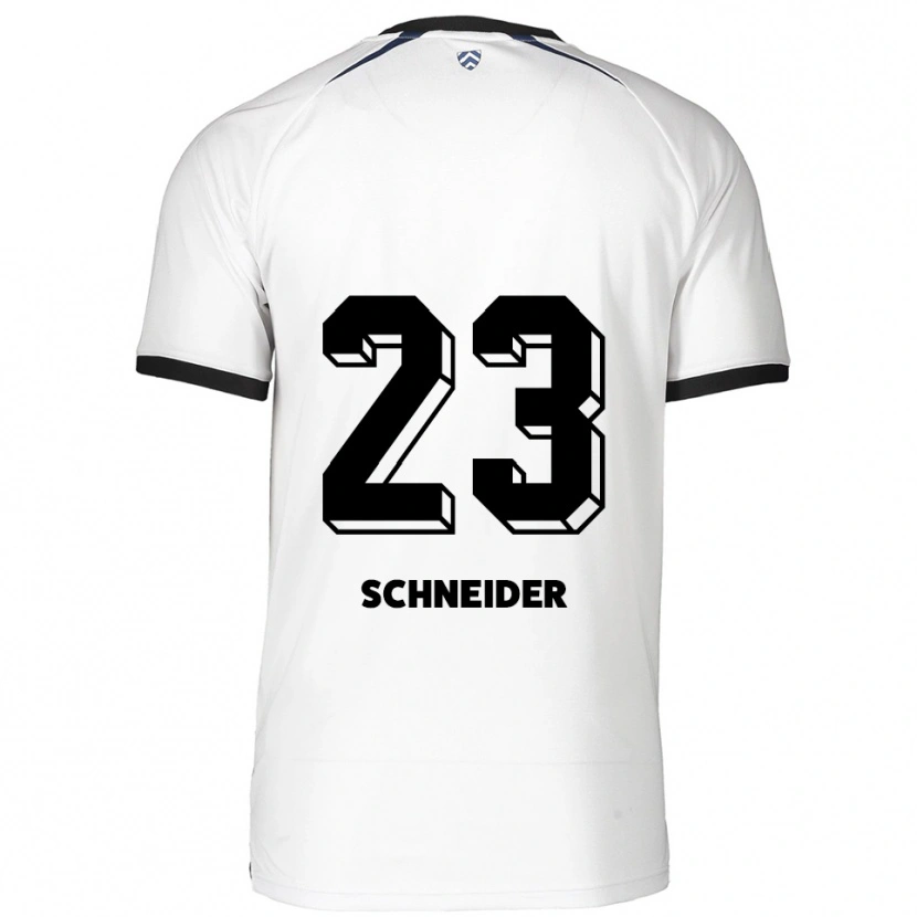 Danxen Dames Leon Schneider #23 Wit Zwart Uitshirt Uittenue 2025/26 T-Shirt