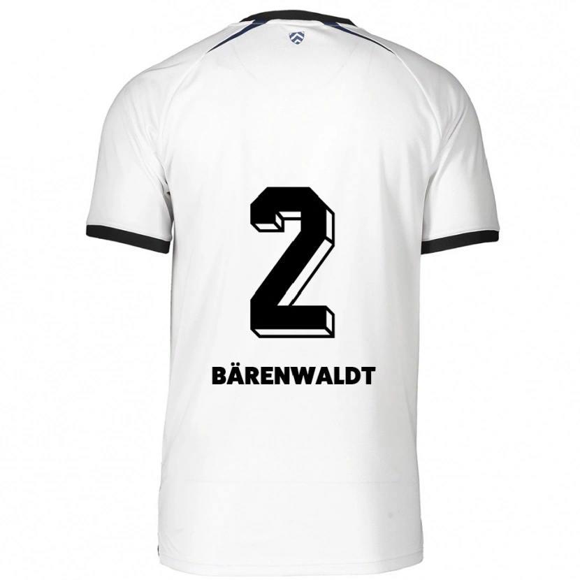 Danxen Dames Tim Bärenwaldt #2 Wit Zwart Uitshirt Uittenue 2025/26 T-Shirt
