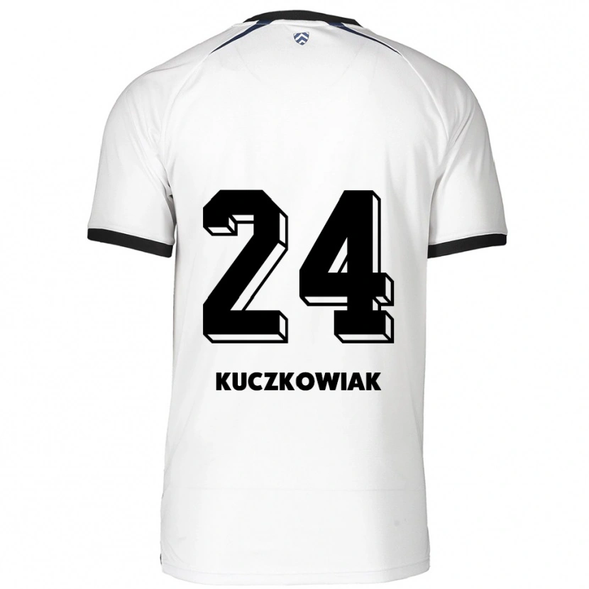Danxen Dames Mateusz Kuczkowiak #24 Wit Zwart Uitshirt Uittenue 2025/26 T-Shirt