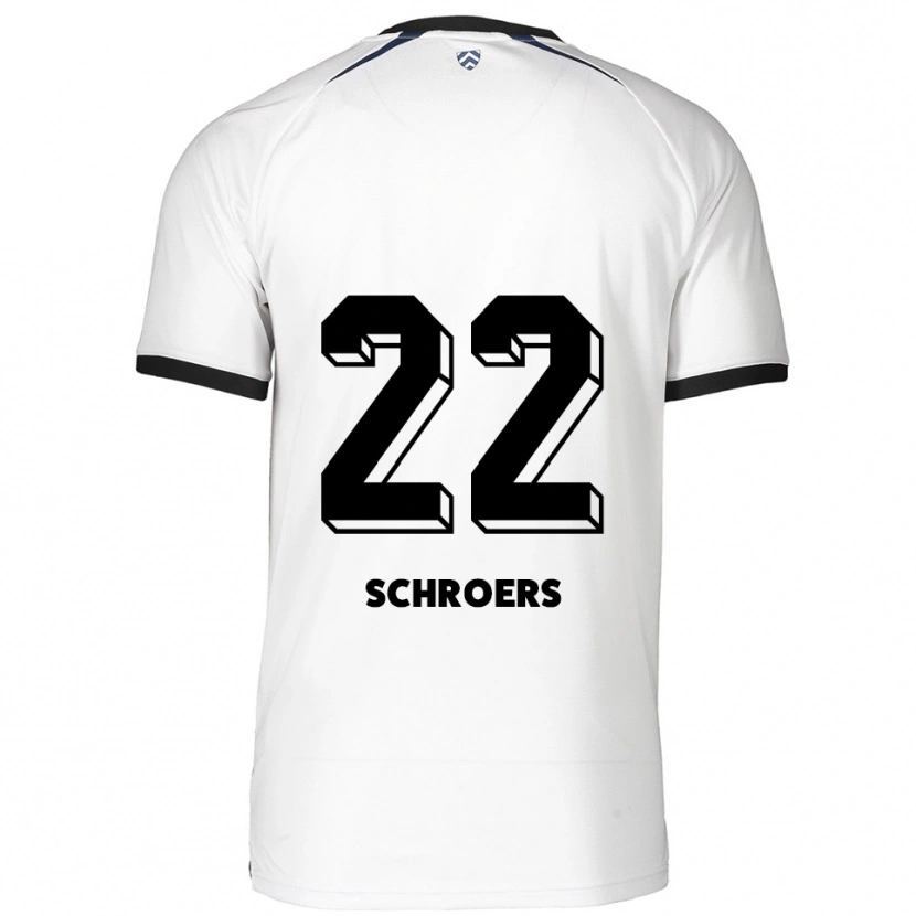 Danxen Dames Mika Schroers #22 Wit Zwart Uitshirt Uittenue 2025/26 T-Shirt