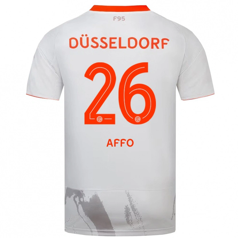 Danxen Dames Samir Affo #26 Wit Oranje Uitshirt Uittenue 2025/26 T-Shirt