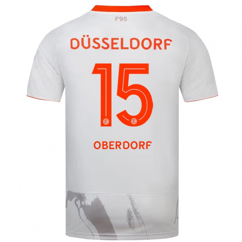 Danxen Dames Tim Oberdorf #15 Wit Oranje Uitshirt Uittenue 2025/26 T-Shirt