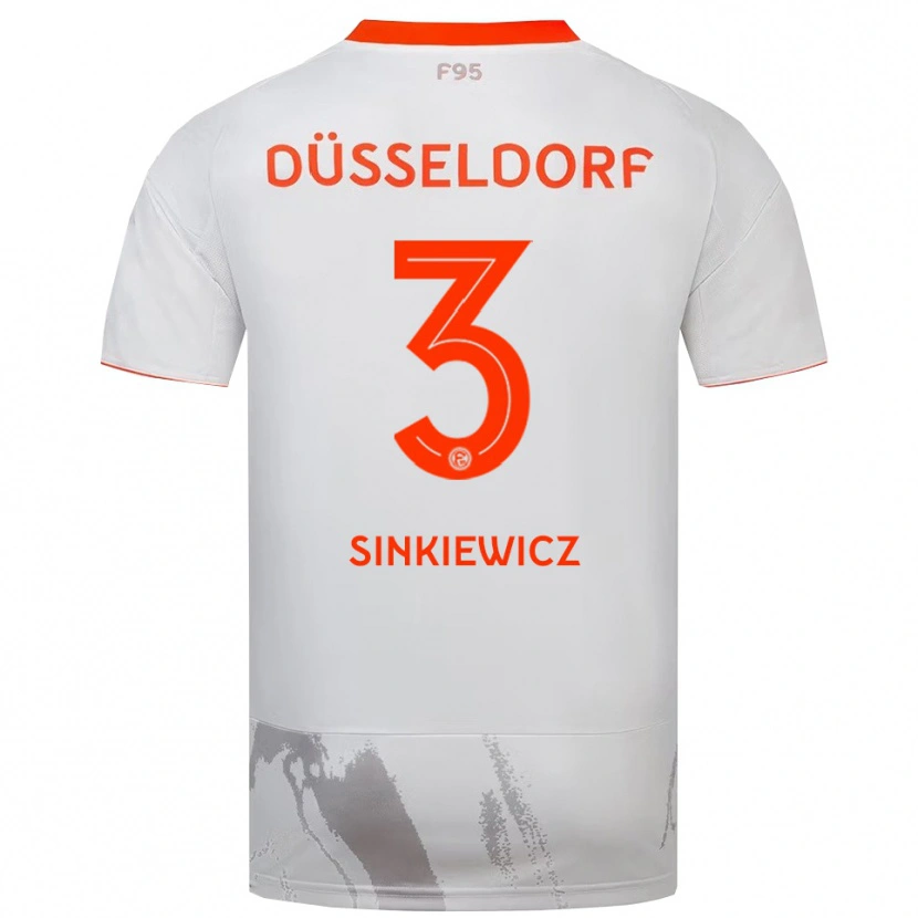 Danxen Dames Luis Sinkiewicz #3 Wit Oranje Uitshirt Uittenue 2025/26 T-Shirt