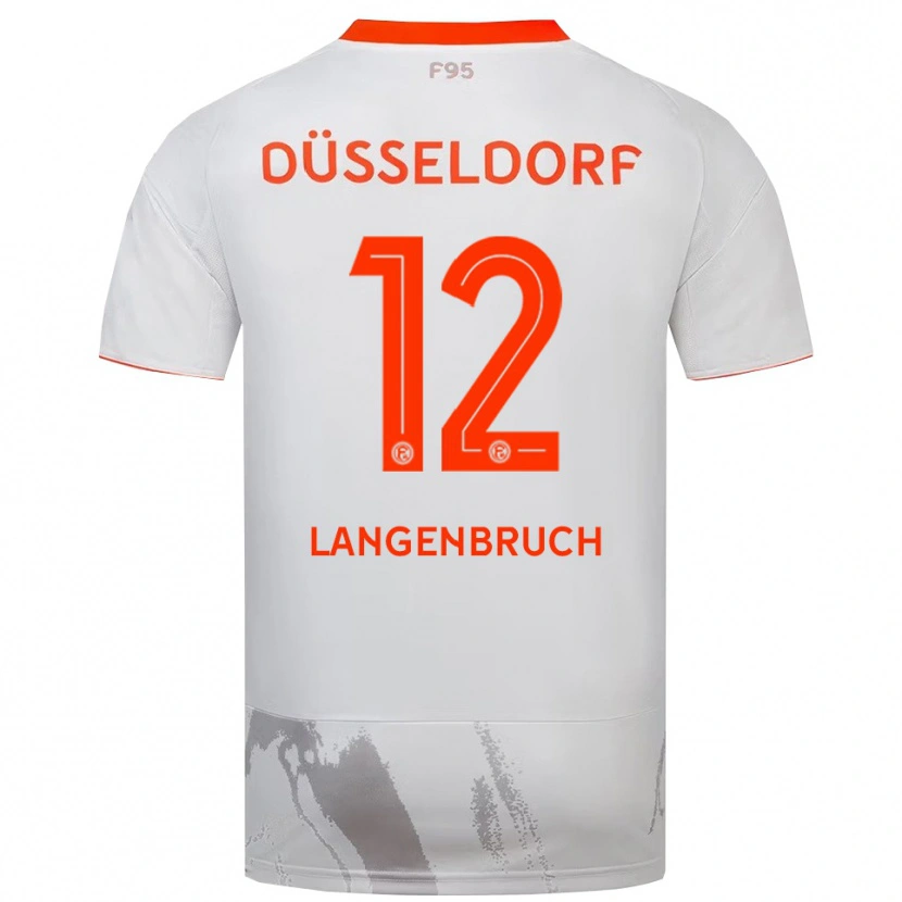 Danxen Dames Linus Langenbruch #12 Wit Oranje Uitshirt Uittenue 2025/26 T-Shirt