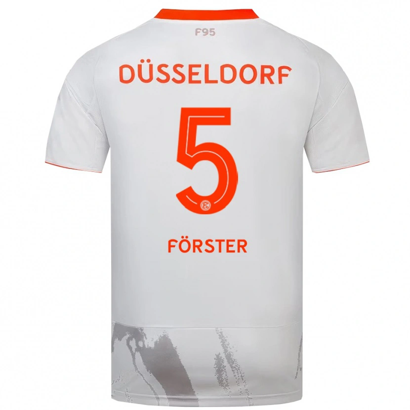 Danxen Dames Noah Förster #5 Wit Oranje Uitshirt Uittenue 2025/26 T-Shirt