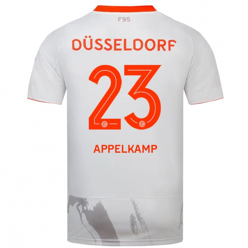 Danxen Dames Shinta Appelkamp #23 Wit Oranje Uitshirt Uittenue 2025/26 T-Shirt