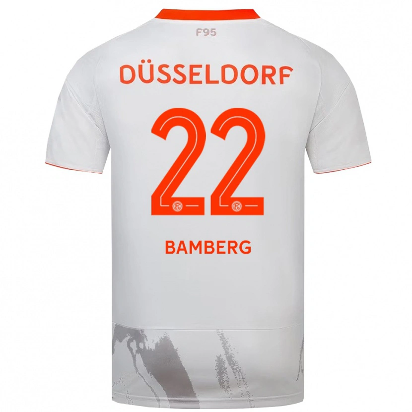 Danxen Dames Julian Bamberg #22 Wit Oranje Uitshirt Uittenue 2025/26 T-Shirt