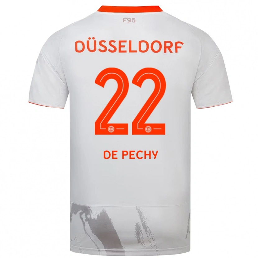 Danxen Dames William De Pechy #22 Wit Oranje Uitshirt Uittenue 2025/26 T-Shirt