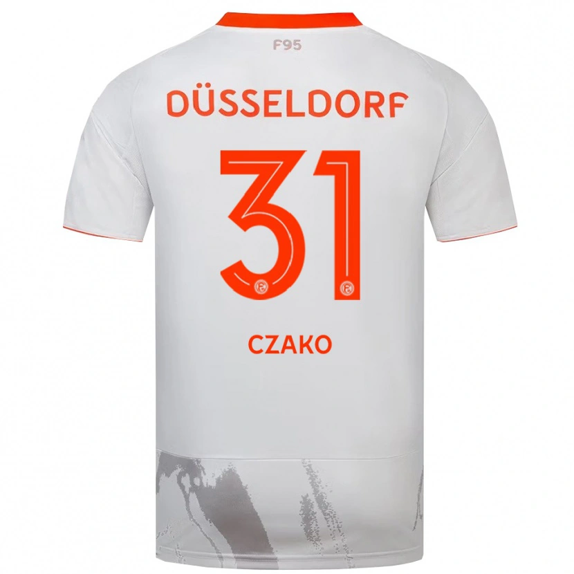 Danxen Dames Milán Czakó #31 Wit Oranje Uitshirt Uittenue 2025/26 T-Shirt