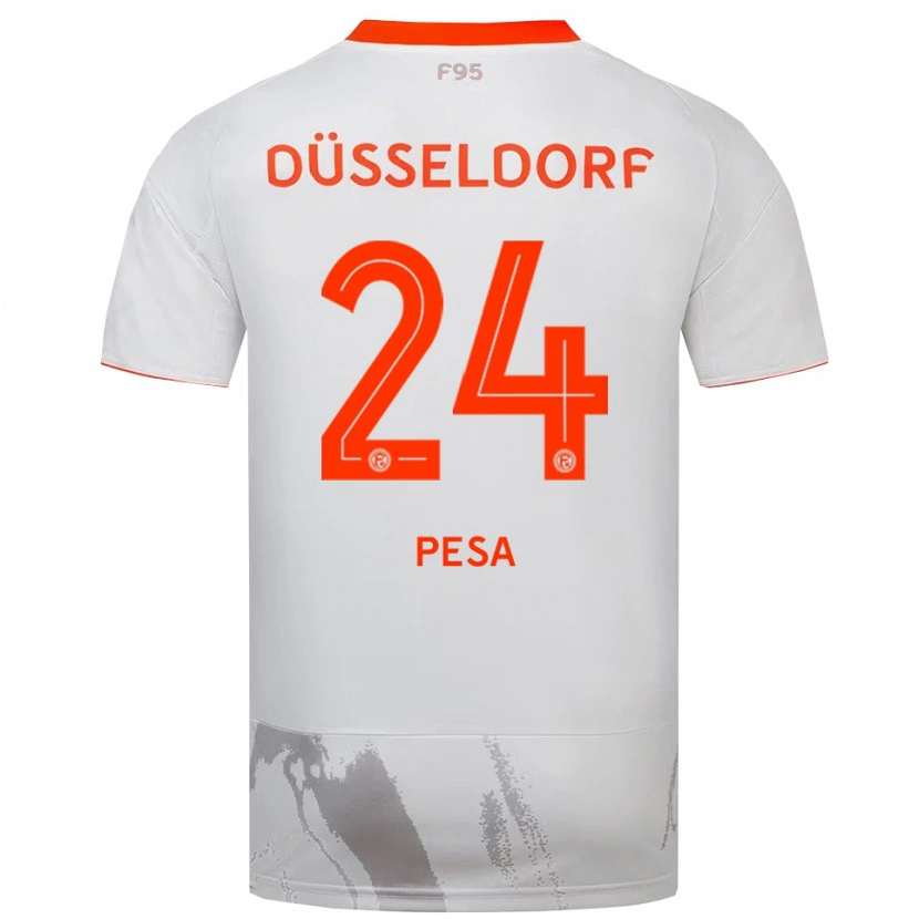 Danxen Dames Adrijan Pesa #24 Wit Oranje Uitshirt Uittenue 2025/26 T-Shirt