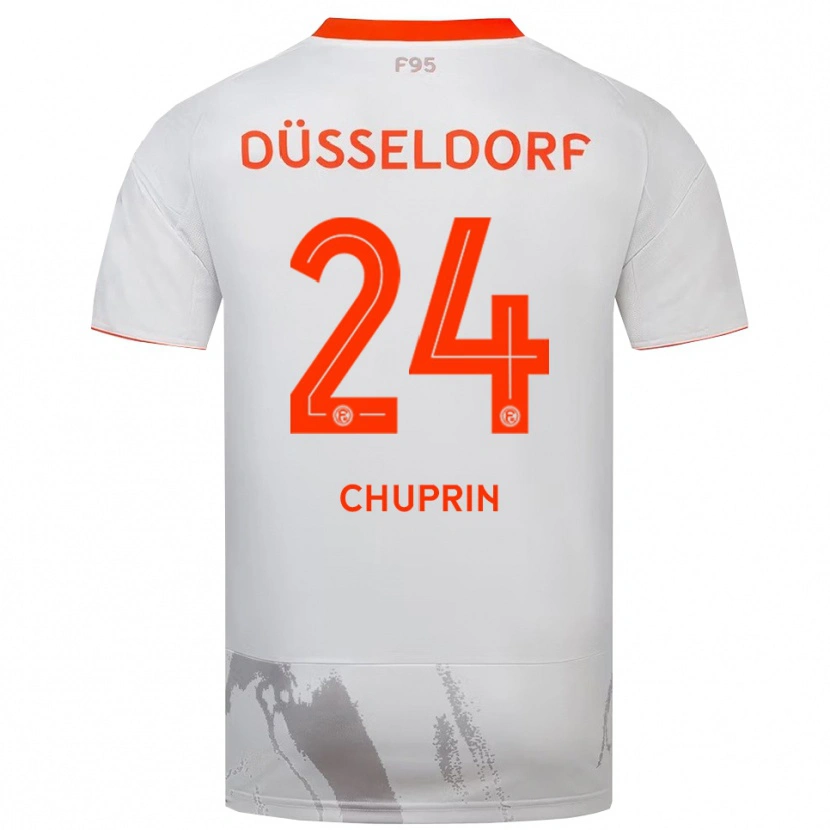 Danxen Dames Ivan Chuprin #24 Wit Oranje Uitshirt Uittenue 2025/26 T-Shirt