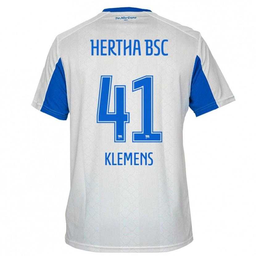 Danxen Dames Pascal Klemens #41 Wit Blauw Uitshirt Uittenue 2025/26 T-Shirt