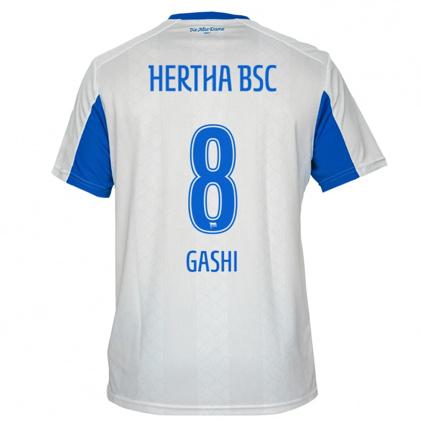Danxen Dames Diart Gashi #8 Wit Blauw Uitshirt Uittenue 2025/26 T-Shirt