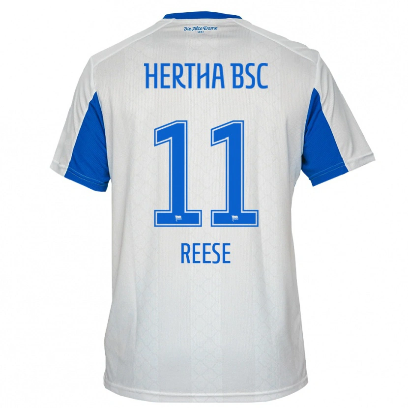 Danxen Dames Fabian Reese #11 Wit Blauw Uitshirt Uittenue 2025/26 T-Shirt