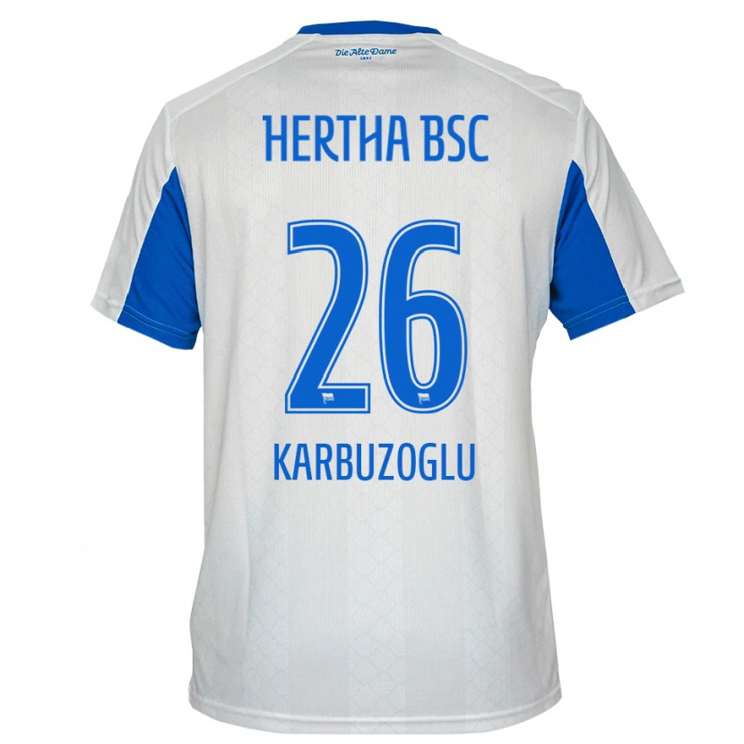 Danxen Dames Mikail Karbuzoglu #26 Wit Blauw Uitshirt Uittenue 2025/26 T-Shirt