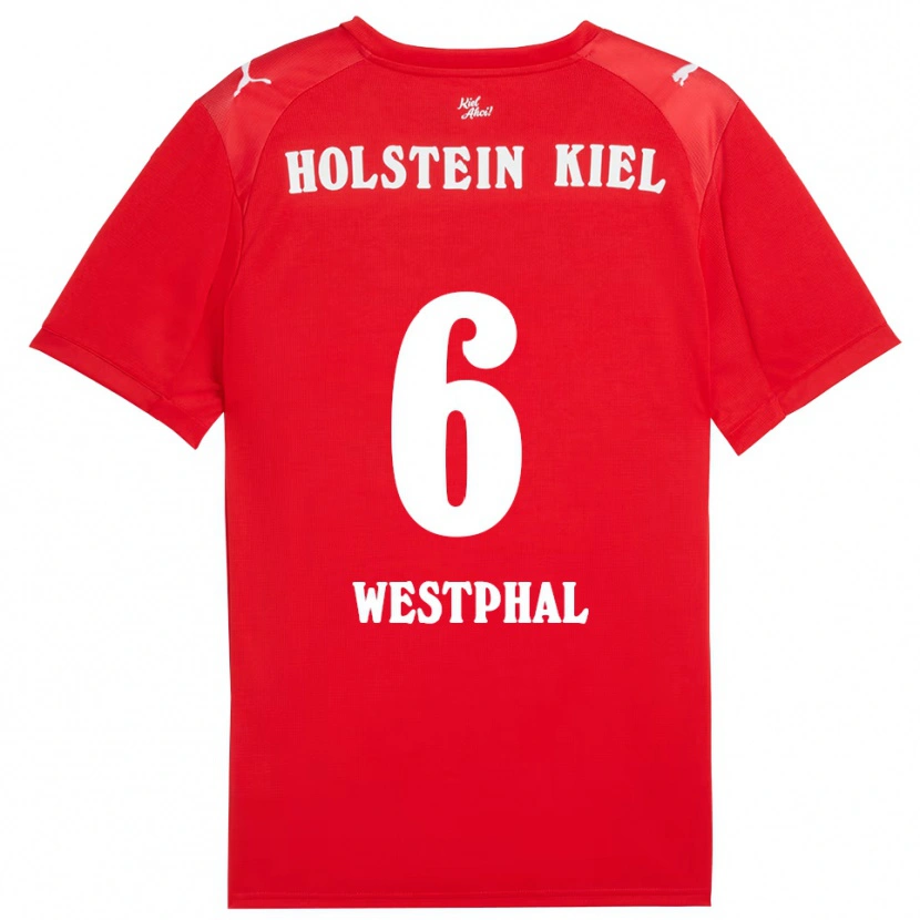 Danxen Dames Henrik Westphal #6 Rood Blauw Uitshirt Uittenue 2025/26 T-Shirt