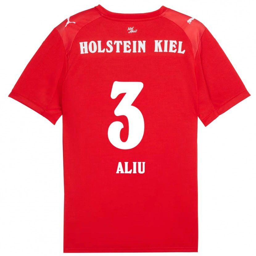 Danxen Dames Arbnor Aliu #3 Rood Blauw Uitshirt Uittenue 2025/26 T-Shirt