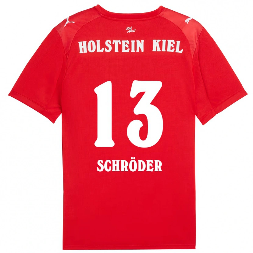 Danxen Dames Lea Schröder #13 Rood Blauw Uitshirt Uittenue 2025/26 T-Shirt