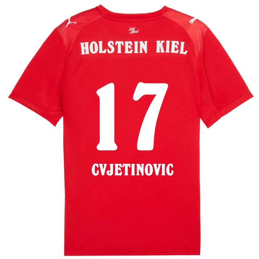Danxen Dames Mladen Cvjetinovic #17 Rood Blauw Uitshirt Uittenue 2025/26 T-Shirt