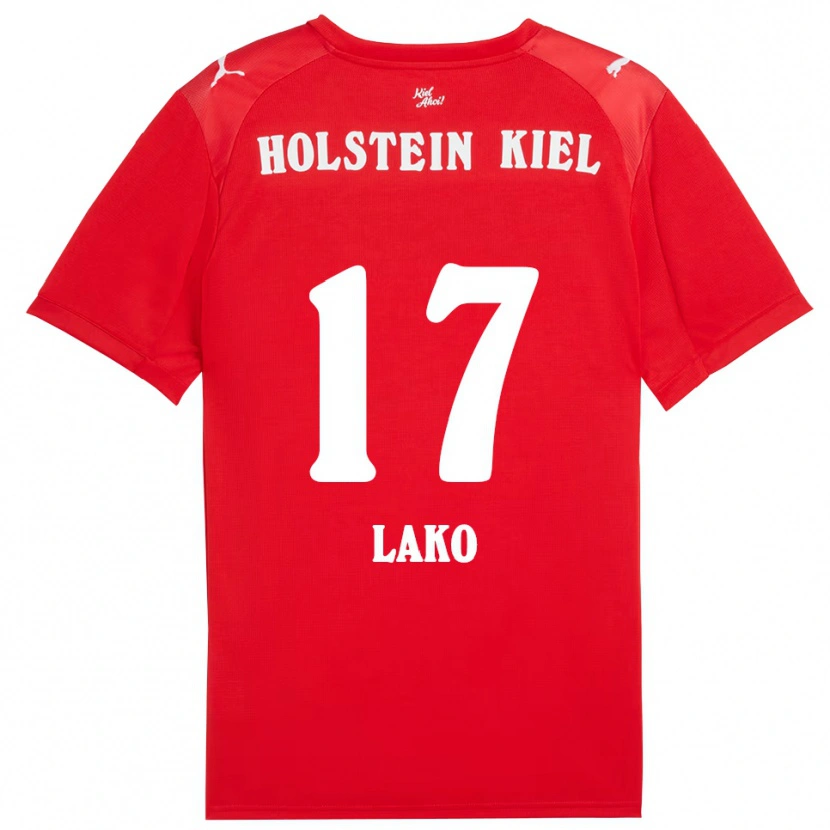 Danxen Dames Arjela Lako #17 Rood Blauw Uitshirt Uittenue 2025/26 T-Shirt