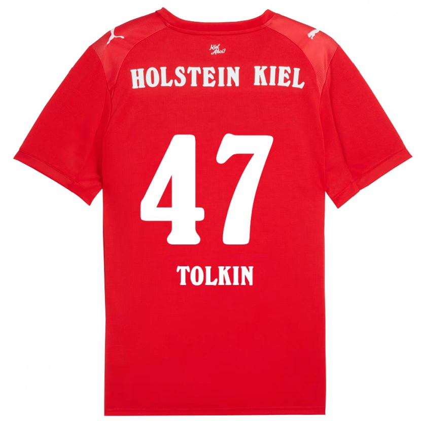 Danxen Dames John Tolkin #47 Rood Blauw Uitshirt Uittenue 2025/26 T-Shirt