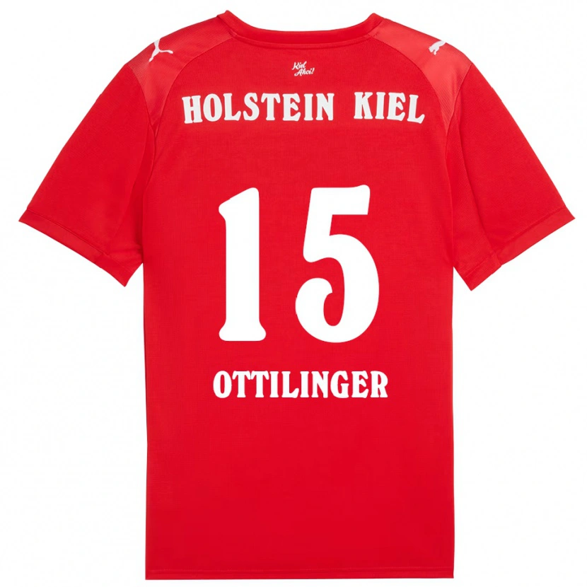 Danxen Dames Tim Ottilinger #15 Rood Blauw Uitshirt Uittenue 2025/26 T-Shirt