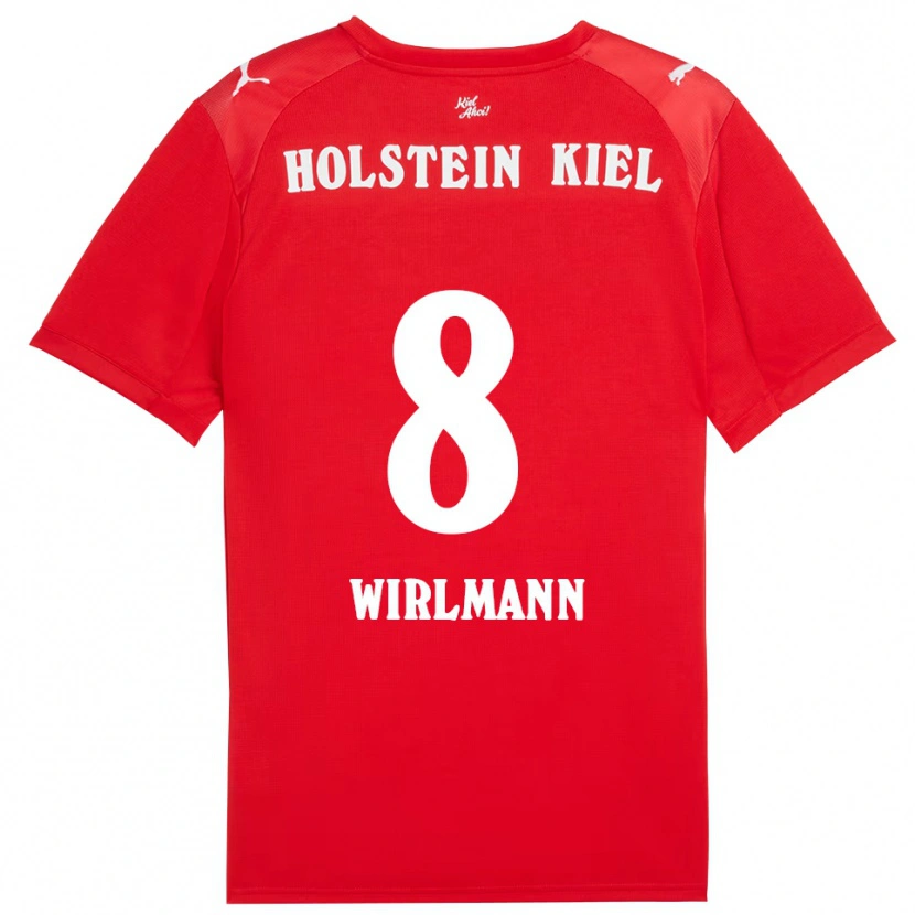 Danxen Dames Finn Wirlmann #8 Rood Blauw Uitshirt Uittenue 2025/26 T-Shirt