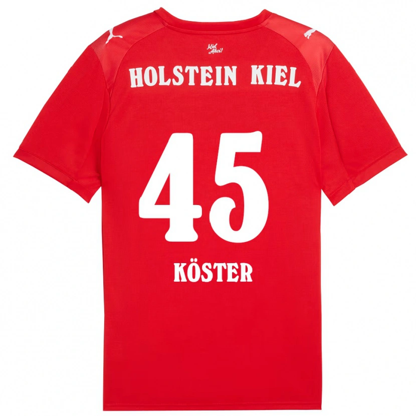 Danxen Dames Louis Köster #45 Rood Blauw Uitshirt Uittenue 2025/26 T-Shirt