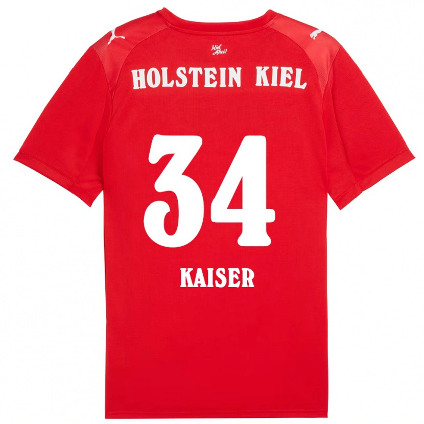 Danxen Dames Konstantin Kaiser #34 Rood Blauw Uitshirt Uittenue 2025/26 T-Shirt